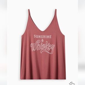 NWOT Torrid Sunshine & Whiskey Super Soft Relaxed fit tank size 3